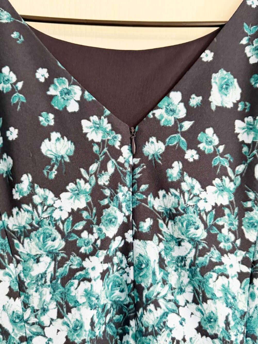 Julian Taylor New York Floral Border Print Fit & Flare Dress Size 14 - Picture 8 of 12